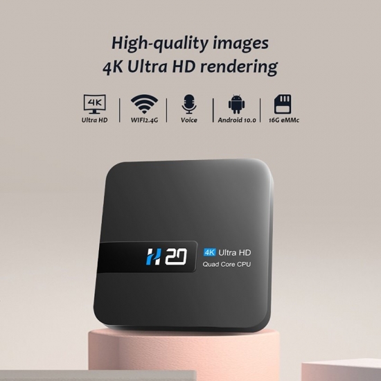 H20 Smart Android Tv Box Android 10-0 2Gb 8Gb 4K Hd Voice Assistant Tv Box Android 3D Play Store  Tv Box