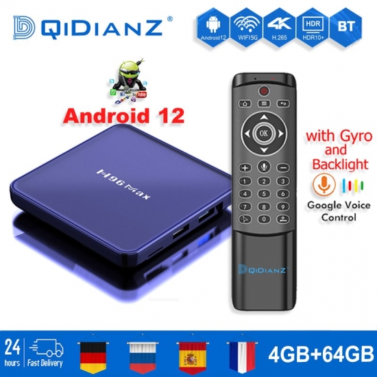 2023 H96 Max V12 Rk3318 Smart Tv Box Android 12 4G 64Gb 32G 4K Dual Wifi Bt Media Player H96Max Tvbox Set Top Box 2Gb16Gb