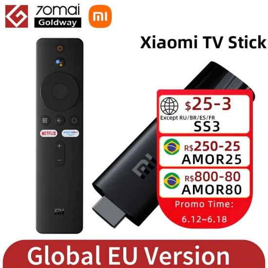 Xiaomi Mi Tv Stick Global Version Smart Eu Android Stick 9-0 Quad Core 1080P Dolby Dts Hd 1G Ram 8G Rom Google Assistant Netflix