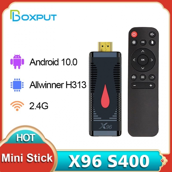 Tv Stick X96 S400 Allwinner H313 X96S400 Android 10-0 Smart Tv Box 4K 2-4G Wifi Set Top Box Media Player H-265 Hevc