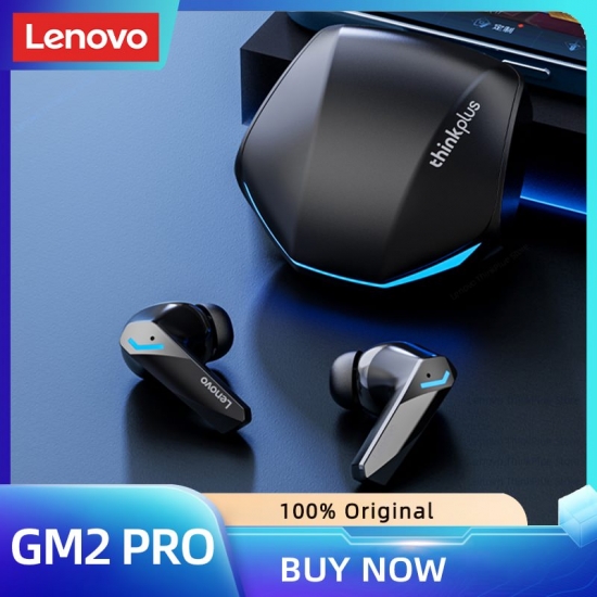 Original Lenovo Gm2 Pro 5-3 Earphone Bluetooth Wireless Earbuds Low Latency Headphones Hd Call Dual Mode Gaming Headset With Mic