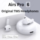 Original Pro6 Tws Touch Control Wireless Bluetooth 5-0 Headphones Sport Earbuds Music Headset For Iphone Xiaomi Phones Earphones