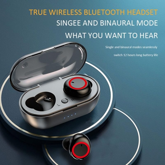 Y50 Bluetooth Earphones Tws In Ear Bluetooth 50 Running Sports Stereo Buttons With Microphone Wireless Headphones
