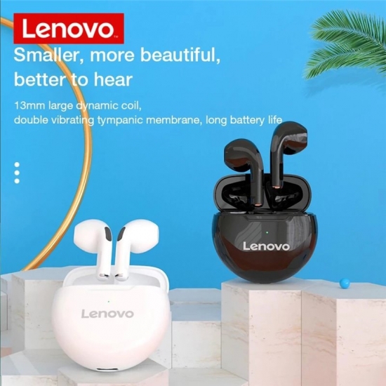 Lenovo Ht38 Tws Earphone Wireless Fone Bluetooth Headphones Ai Control Mini Headset Dual Mic Noise Reduction Hifi Stereo Earbuds
