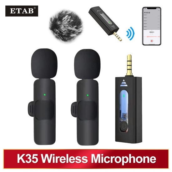 Wireless 3-5Mm Lavalier Lapel Microphone Omnidirectional Condenser Mic For Camera Speaker Smartphone,Recording Mic For Youtube