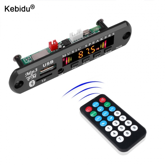 Wireless Bluetooth 5-0 9V-12V Mp3 Wma Decoder Board Car Audio Usb Tf Fm Radio Module Color Screen Mp3 Player With Remote Control