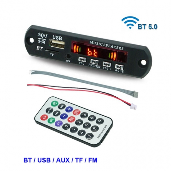 Bluetooth 5-0 Mp3-Wma-Wav-Ape-Flac Decoder Board Car Audio Usb Tf Fm Radio Module Mp3 Bluetooth Music Player