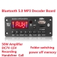 2*25W 50W Amplifier Dc 7-15V Mp3 Decoder Board Bluetooth 5-0 12V Car Mp3 Player Usb Fm Call Recording Support Folder Switching