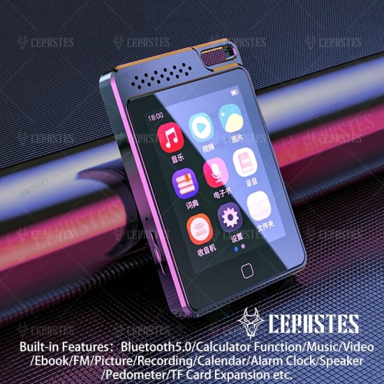 2023 High Quality Hifi Music Mp3 Player Bluetooth 5-0 Touch Screen Multifunctional Mp4 Video Player Portable Fm-E-book-Recording