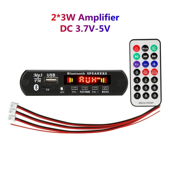 2*3W-2*25W Amplifier Mp3 Player Module Support Bluetooth 5-0 Decoder Board 12V 50W Amplifier Car Fm Radio Module Support Tf