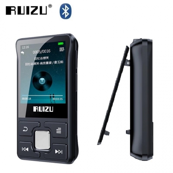 Latest Original Ruizu X55 Sport Bluetooth Mp3 Player 8Gb Clip Mini With Screen Support Fm,Recording,E-book,Clock,Pedometer