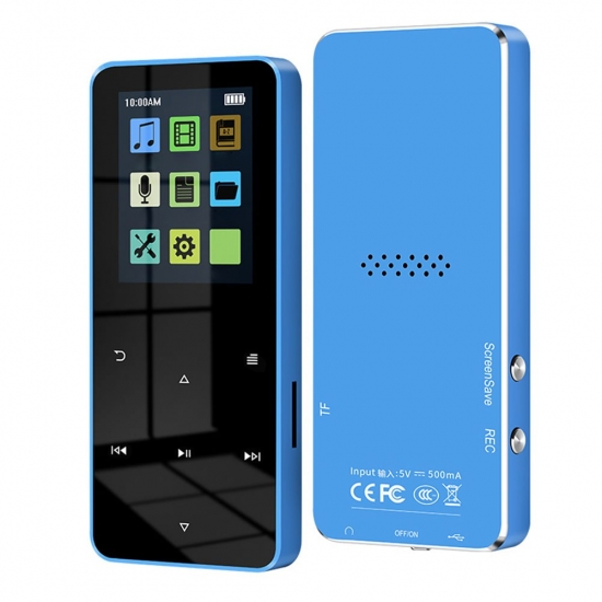 Mp4 Player With Bluetooth Built-in Speaker Touch Key Fm Radio Video Play E-book Hifi Metal 2-0 Inch Touch Mp3 Mp4 Music Player