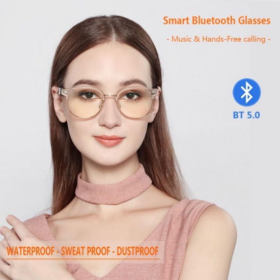 2023 Bluetooth Smart Glasses Men And Women Headphones Music Wireless Sunglasses Anti-blue Light Suitable For Game Driving Travel