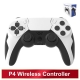 New Wireless Controller Bluetooth Gamepad Double Vibration 6Axis Joypad With Touchpad Microphone Earphone Port For Ps4 Ps3 Pc