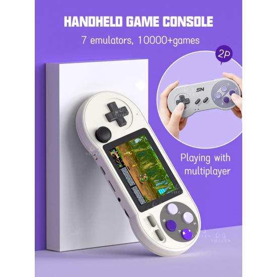Sf2000 Retro Handheld Game Console 10000 Games Kids Ips Mini Portable Game Console Player For Everdrive Snes Gba Sega Dendy