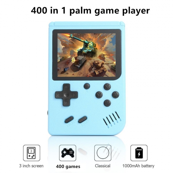 400 In 1 Mini Games Handheld Game Players Portable Retro Video Console Boy 8 Bit 3-0 Inch Color Lcd Screen Games