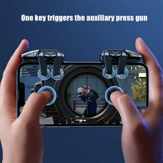 For Pubg Game Controller 6 Fingers Mobile Phone Gamepad Mobile Joystick Trigger Aim Shooting L1 R1 Key Button For Iphone Android