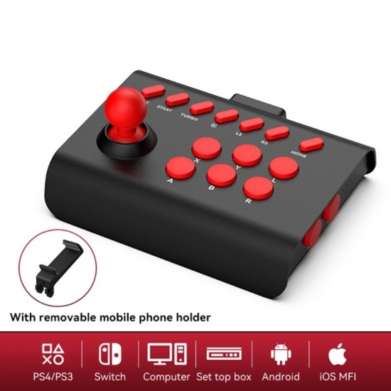 Game Joystick Wired-bluetooth-compatible-2-4G Connection Arcade Game Console Rocker For Ps3-ps4-Switch-pc-Android-ios-Tv X3Uf