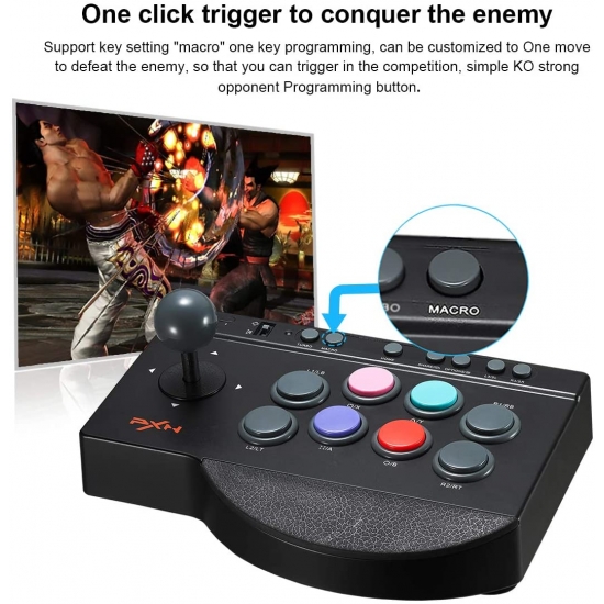 Joystick Pc Controller For Ps4-Ps3-Xbox One-Switch-Android Tv Arcade Fighting Game Fight Stick Pxn 0082 Usb Street Fighter