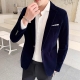 Men-s Blazers High Quality Golden Velvet Suit Slim Business England Style Spring And Autumn Daily Groom Casual Blazers