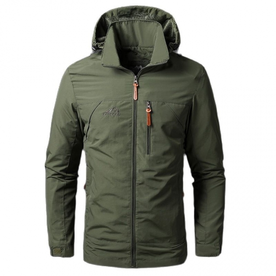 Men-s Jackets Waterproof Military Hooded Jacket Windbreaker Outdoor Camping Sports Elastic Coat Male Clothing Thin Overcoat