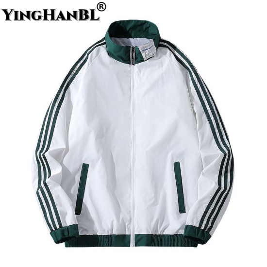 Mens Windbreaker Jacket Autumn 2022 Fashion Casual Patchwork Loose Male Large Size Clothing Sportswear Bomber Camping Jackets
