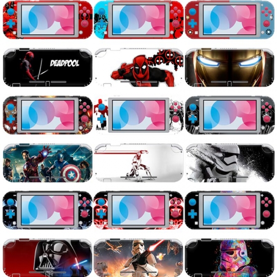 Marvel Iron Man Star Wars Cover Skin Sticker For Switch Lite Nslite Deadpool Video Game Console Para Controller Protective Film