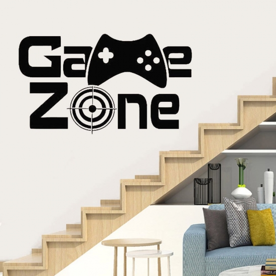 Gamer Wall Decal Game Zone Wall Decor Video Vinyl Wall Stickers For Kids Rooms Removable Home Decoration Art Mural
