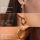 E-manco Classic Stainless Steel Ear Buckle For Women Trendy Gold Color Small Large Circle Hoop Earrings  Jewelry Accessories