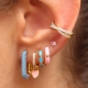 Crmya Gold Silver Filled Hoop Earrings For Women Color Cz Zircon Dripping Oil Women Hoop Dangle Earrings 2022 Jewelry 