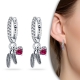 Classic 2023 Earrings 925 Sterling Silver Colorful Cz Hoop Earrings For Women Birthday Party Wedding Engagemen Gift Jewelry