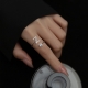 Trustdavis Real 925 Sterling Silver Rings For Women Wedding Party Jewelry 26 Letter Clear Cz Opening Ring Fine Jewelry  Da3121