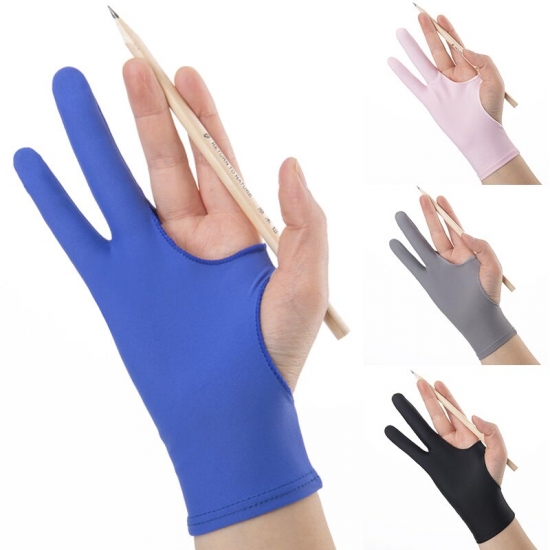 3 Sizes Two Finger Anti-fouling Glove For Artist Drawing Tablet Pad Household Gloves Right Left Hand Glove 1Pc Glove