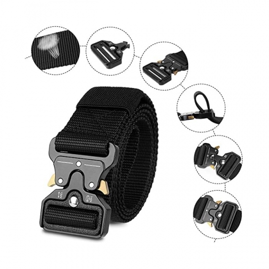 Genuine Tactical Belt Quick Release Outdoor Military Belt Soft Real Nylon Sports Accessories Men And Women Black Belt
