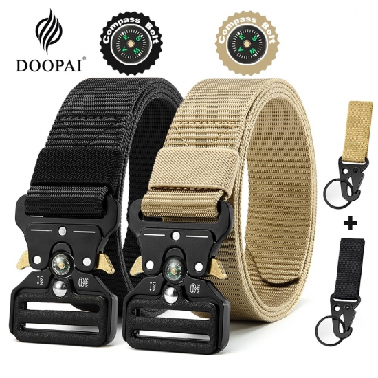 Men-s Belt Army Outdoor Hunting Compass Tactical Multi Function Combat Survival Marine Corps Canvas For Nylon Male Luxury Belts