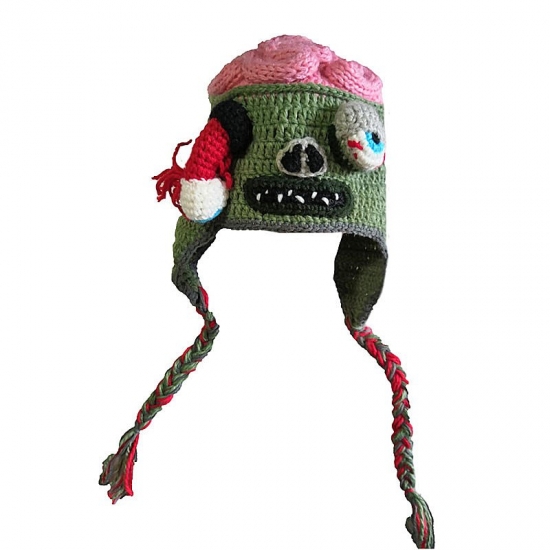 Bomhcs Zombie Eyes Knitted Beanies Party Halloween Costume Accessory Gift Hat