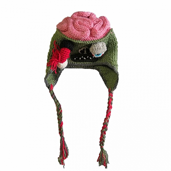Bomhcs Zombie Eyes Knitted Beanies Party Halloween Costume Accessory Gift Hat