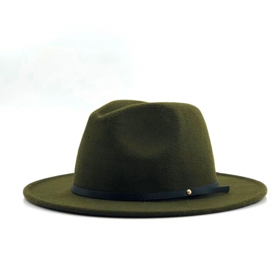 54-56-60Cm Women Men Wool Vintage Gangster Trilby Felt Fedora Hat With Wide Brim Gentleman Elegant Lady Winter Autumn Jazz Caps