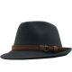 New Wool Women Men Fedora Hat For Winter Autumn Elegant Lady Gangster Trilby Felt Homburg Church Jazz Hat