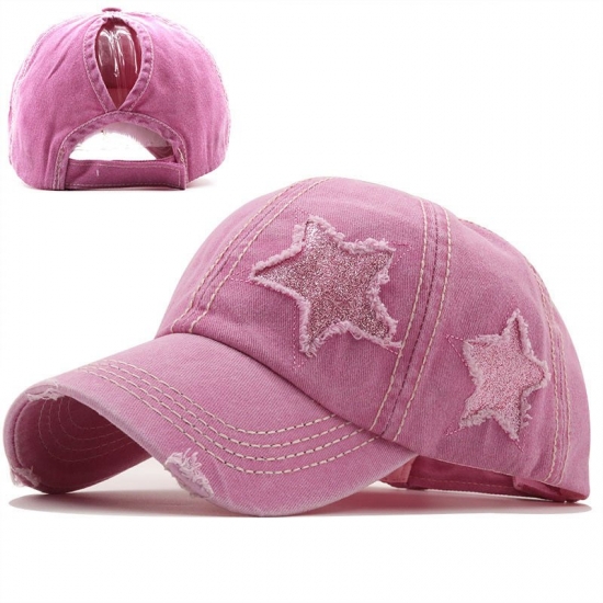 100% Washed Denim Hole Star Baseball Cap Snapback Hats Autumn Summer Fishing Hat For Men Women Caps Casquette Hats Gorras