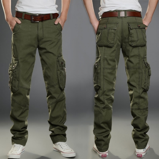 Multi-pocket Men-s Casual Pants Military Tactical Joggers Cargo Pants Outdoor Hiking Trekking Sweatshirt Men-s Hip Hop Bottom