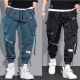 Men-s Cargo Pants Fashion Hip Hop Multi-pocket Trousers Trendy Streetwear Solid Sweatpants Joggers Male Casual Cotton Trousers