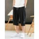 Plus Size Summer Harem Pants Men Short Joggers Chinese Style Calf-length Casual Baggy Pants Male Capris Trousers 8Xl