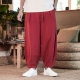 Men-s Pants Cotton And Linen Male Summer New Solid Color Mens Trousers Loose Fitness Baggy Streetwear Plus Size M-5Xl