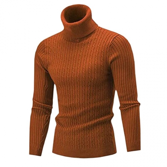 Autumn Winter Men-s Turtleneck Sweater Men-s Knitting Pullovers Rollneck Knitted Sweater Warm Men Jumper Slim Fit Casual Sweater
