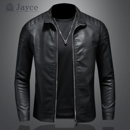 M-5Xl Men-s Standing Collar Jacke, Motorcycle Clothing, Fashion Trend Personalized Leather Men-s Jacket, New 2023