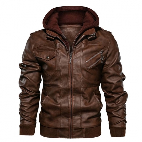Kb New Men-s Leather Jackets Autumn Casual Motorcycle Pu Jacket Biker Leather Coats Brand Clothing Eu Size Sa722