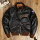 Yr!-Retro Classic A-2 Type Horsehide Coat-Vintage Us Air Force Genuine Leather Jacket-A2 Bomber Leather Cloth 천연 마피