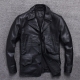 Long Jacket Men Genuine Leather Wind Coat Classic Black Plus Size Cowhide Jacket Casual Leather Cloth кожаная куртка мужская