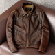 New Style Genuine Leather Jacket Vintage Brown Cowhide Coat Men Slim Fashion Biker Jacket Asian Size 6Xl Factory